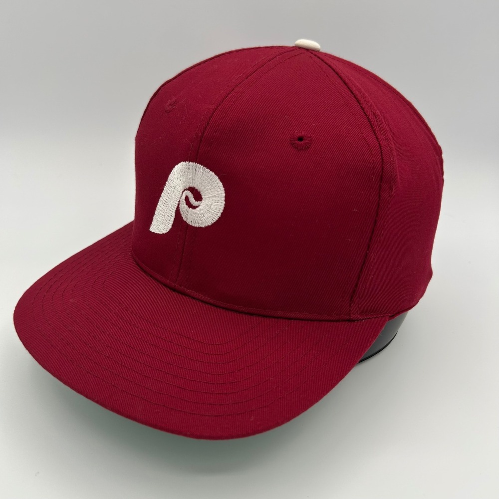 Philadelphia Phillies Hat Mens OSFA Maroon Vintage 80's Twins Enterprise